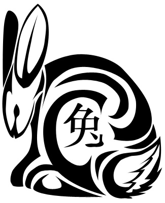 Rabbit Chinese New Year. Today is Chinese New Year,